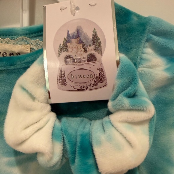 Kids Btween Tie-Dye Velour Jogger and Sweater Set - Teal NWT - Picture 4 of 5